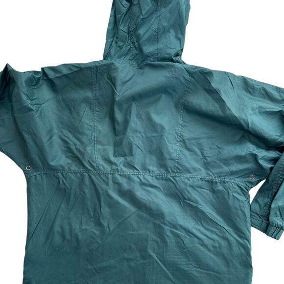 Vintage 90s Abercrombie Performance Nylon Windbreaker jacket Hunter Green Mens L - Picture 4 of 11
